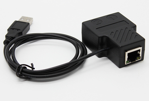 Divisor Ethernet RJ45 de 1 a 2 Salidas con Cable de Alimentación USB, Compatible con Dos Dispositivos que Funcionan Simultáneamente - Product Image 4