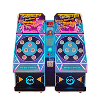 Machine musicale d'arcade à réaction rapide avec bouton magique, à monnayeur, jeu de combat solo, avec récompense par points, jeu de frappe de haricots, version anglaise
