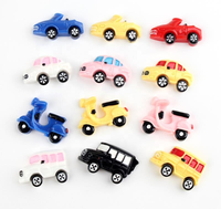 100 pièces Simulation mignon voiture Flatback Cabochon bricolage artisanat Scrapbooking Fit téléphone résine décoration accessoires Slime breloques