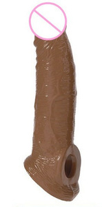 Heren Heren Zacht Realistische Siliconen Verlengde Condooms Voor Mannen Volwassen Seksspeeltjes Lock Sperma Ring Herbruikbare Condooms Dildo Penile Mouw - Product Image 4