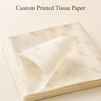 Papier de soie personnalisé imprimé à l'or 50x70cm, papier de soie en fibre de luxe, logo personnalisé pour vêtements, emballage cadeau de Noël