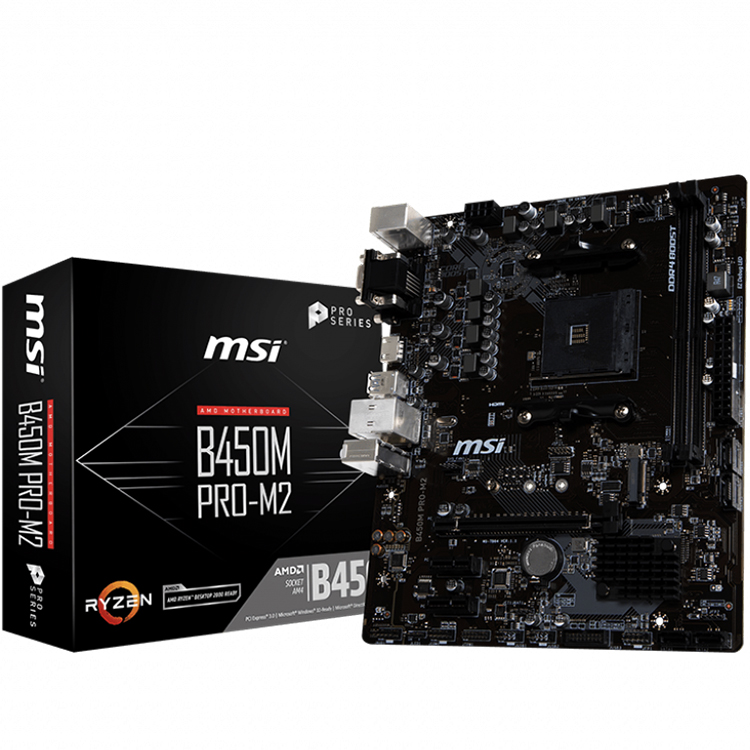 MSI B450M PRO M2 MATXゲーミングマザーボード (AM4ソケットサポート