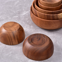 Vaisselle en bois d'acacia de style japonais Design vintage soupe salade et bol de service pour camping vaisselle usage domestique