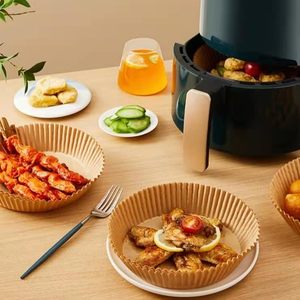 กระดาษรองทอดแบบใช้แล้วทิ้ง สำหรับหม้อทอดไร้น้ำมัน กันน้ำมัน กันน้ำ ปลอดภัยสำหรับเตาอบ ไม่ปลอดภัยสำหรับเครื่องล้างจาน ปลอดภัยสำหรับสัมผัสอาหาร - Product Image 5