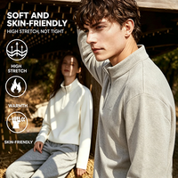 Nouvelle Arrivée : Haut en Polaire Demi-Zip en Laine Mérinos pour Femme, Thermorégulateur, Très Extensible, Manches Longues, Couche de Base pour Activités de Plein Air