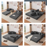 Sofá Cama Modular Seccional de Espuma sin Estructura, Comprimido al Vacío, en Caja, Tipo Nube, para Sala de Estar