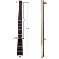 Yasen – manche de guitare électrique, 21 frettes, boulon sur écrou 38 mm Satin 4 cordes Canada érable J BASS JB Bass