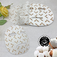 Masque facial en tissu non tissé spunlace ultra léger, maille invisible, en coton blanc 50 g/m², à structure tissée unie, anti-brillance