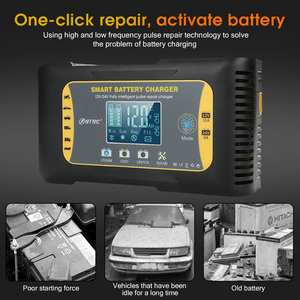 Chargeur de <span class=keywords><strong>batterie</strong></span> de <span class=keywords><strong>voiture</strong></span> électrique HTRC 12V/24V 10A 120W Charge automatique en 7 étapes pour <span class=keywords><strong>batterie</strong></span> LiFePO4 Lithium AGM GEL Plomb-acide AC - Product Image 5