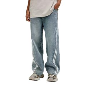 Custom Casual <b>Jeans</b> for <b>Men</b> 100% Cotton Sporty Style Baggy Blue Denim Pants Black Trousers Washed <b>Men's</b> <b>Jeans</b> - Product Image 1