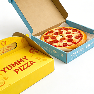 Boîtes d'emballage alimentaire pour pizzas en carton ondulé B/E, option de découpe, boîte d'expédition personnalisée - Product Image 4