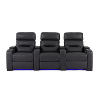 Canapé de cinéma maison de première classe Design capsule spatiale moderne Villa électrique Salle vidéo VIP Ensemble en cuir avec cadre en bois