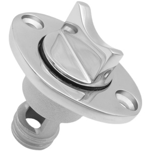Tapón de agua de acero inoxidable 316 de grado marino, tipo tornillo, para sellado de drenaje de embarcaciones - Product Image 1
