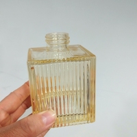 Bouteille d'huile aromatique carrée en verre de 200 ml avec impression sérigraphiée et finition givrée, diffuseur de parfum, flacon vide pour désodorisant