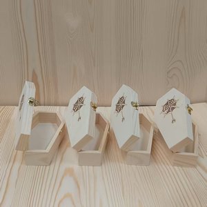 Caja de Madera Natural Estilo Gótico, Caja de Almacenamiento de Joyas con Forma de Polígono para Decoración de Halloween, Uso en Sala de Estar - Product Image 4
