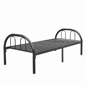 Современный каркас кровати из серебристой стали для односпальной кровати, Китай, оптовая продажа для спальни, школы, больницы, дизайн сетки от Америки, Канада, отель - Product Image 1
