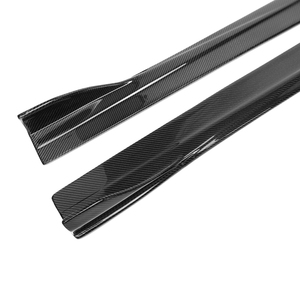 Falda lateral estilo FD de fibra de carbono para <span class=keywords><strong>Mercedes</strong></span> <span class=keywords><strong>Benz</strong></span> <span class=keywords><strong>CLA</strong></span> clase W118 deportes 2020 + faldas laterales de fibra de carbono negro brillante W118 - Product Image 6