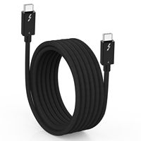 Kabel Data TB4 1m 2m dari Supplier OEM, Kabel USB4 40Gbps TB4.0 8K60Hz 240W Transmisi Data Berkecepatan Tinggi Berlapis