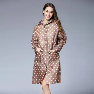 Dot Girl Lady Chubasquero con capucha para mujer, viaje al aire libre, impermeable, tela para montar, chubasquero para mujer, Poncho, ropa impermeable larga, chaqueta para lluvia - Product Image 5