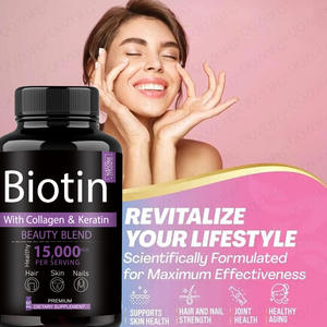 Complément alimentaire Biotin Beauty Blend 15000mcg en capsules avec collagène, kératine, MSM pour soutenir la santé des cheveux, de la peau et des ongles, 60 unités - Product Image 3
