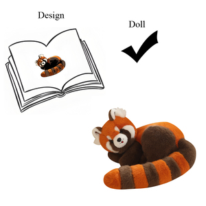 Fluffy Ngủ Đồ chơi sang trọng phim hoạt hình thú nhồi bông gấu trúc trong cái nôi mềm búp bê bé tắm Quà Tặng ISO nhà máy chất lượng cao cấp - Product Image 6