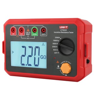 เครื่องวัดความต้านทานฉนวน UNI-T UT502C เมกะโอห์มมิเตอร์ 2500V สำหรับมอเตอร์ สายเคเบิล โอห์ม พร้อมจอ LCD มีไฟแบ็คไลท์ - Product Image 1