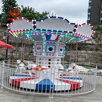 Manège extérieur personnalisé pour enfants, carrousel en fibre de verre à 8 places, chevaux de carrousel à vendre