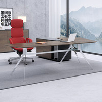 Muebles de Oficina Modulares de Madera de Lujo, Escritorios y Mesas de Oficina de Diseño para Oficina Administrativa, Calidad Premium