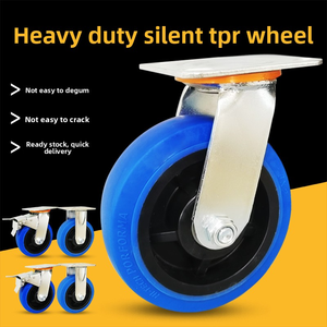 Schwerlast 4 Zoll Polyurethan-Lenkrollen für Nähmaschinen Doppelkugellager Geräuschlos Schwenkbar mit Gummibremse - Product Image 4