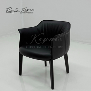 Silla de Restaurante Moderna de Cuero Keynes, con Acolchado Suave, Diseño Ecológico, para Comedor, Muebles Comerciales, Escuela, Uso en Exteriores - Product Image 1