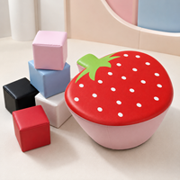 Blocs en mousse souples personnalisés en forme de fraise pour tout-petits, équipement de jeu en mousse pour aire de jeux intérieure pour enfants, ensemble de jeu en mousse pour location événementielle