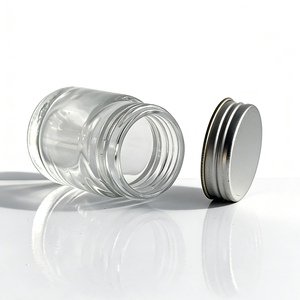 Frascos de Vidro Transparente Personalizados para Creme de Cuidados com a Pele, Pó Solto e Creme Facial com Tampa de Alumínio e Logo Personalizado - Product Image 3