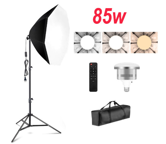 70cm Octagon Softbox Studio Photographic Lighting Kit Tripod Stand LED 85w for Video Short Film Photo Camera Photography