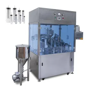 Máquina automática de llenado de jeringas prellenadas, fabricantes de máquinas de llenado de jeringas asépticas orales, máquina de llenado de jeringas asépticas