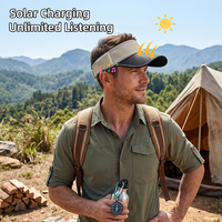 Casque audio solaire intelligent portable sans fil, casquette de baseball avec lecteur de musique, microphone pour appels vocaux, cadeau, casquette de sport et d'extérieur
