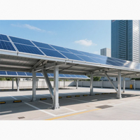 Support de montage au sol pour carport solaire en aluminium imperméable pour usage domestique 2. Abri solaire en aluminium imperméable pour voiture, idéal pour la maison et le stationnement extérieur