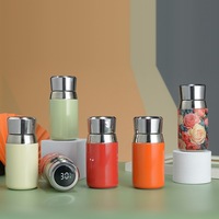Nouvelle Tasse de Poche Mini Thermos Intelligente à Affichage de Température, Style Moderne Minimaliste Haut de Gamme, en Acier Inoxydable 316, Double Paroi Sous Vide, 6-12