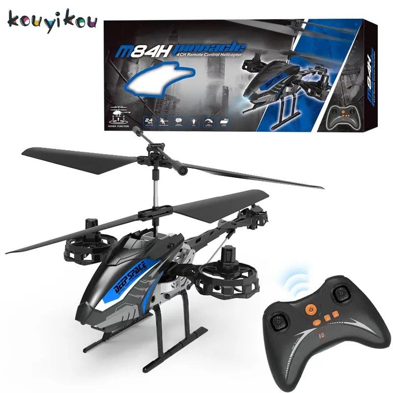 KYK CE Certification 2.4Ghz 4 Channels Remote Control Helicopter RC Helicopter One Button Take On-Off Outdoor Toys