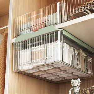 Transparent Lingerie <b>Storage</b> <b>Box</b> Rectangle <b>Drawer</b> Style Wardrobe Organizer For Socks Underwear Clothing Divider - Product Image 2