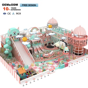 Interior pink Castle Modeling Custom Soft Installation Maze Park Custom Children's Colorful Wave <b>Slide</b> Ocean Ball Pool - Product Image 3