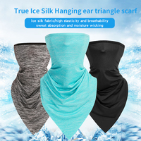 Syal Segitiga Sutra Es Asli Grosir, Penutup Leher Anti Angin untuk Ski, Bersepeda, dan Aktivitas Luar Ruangan, Masker Wajah
