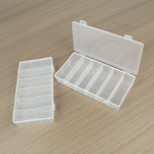 Transparent Component Box 6 Grids 21x10.8x3cm With Lid For Desktop Storage Parts Organizing Tool Box - Product Image 3