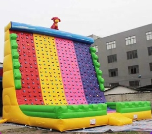 Castillo de escalada inflable para interiores y exteriores, gran diversión, accesorios de calentamiento, competición de obstáculos, pared de escalada en roca inflable para niños - Product Image 2