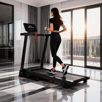 Tapis roulant électrique pliable Kstar 1,25 CV pour la remise en forme à domicile avec inclinaison automatique, écran LED et vitesse de 1 à 16 km/h
