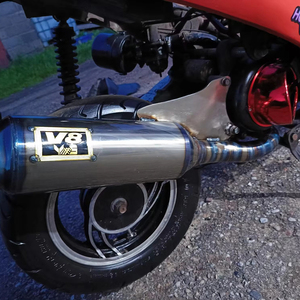 Sistema de Escape Completo CHmotor V8 para Motocicleta, Tubo de Escape de Carreras para <span class=keywords><strong>JOG</strong></span> V8, DIO V8, BWS V8, ZX V8, DIO90 RR, DIO 26AA, ZX 26AA - Product Image 5