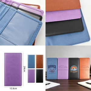 Porte-documents de voiture personnalisé en cuir PU avec logo estampé à chaud, organisateur magnétique pour papiers de véhicule, support OEM d'usine pour papiers automobiles - Product Image 4