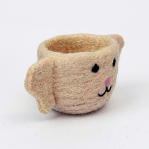 Porte-gobelet en feutre blanc crème, fait à la main, en laine, chauffe-tasse en feutre, porte-tasse à manches, à vendre, personnalisation disponible - Product Image 1