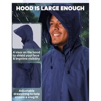 Poncho de pluie imperméable de haute qualité pour adultes, léger, réutilisable, veste à capuche pour la randonnée et les activités de plein air