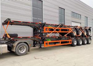 Giá thấp thép xương cổ ngỗng 40ft 45ft 20ft <span class=keywords><strong>Container</strong></span> vận chuyển khung gầm Skeleton Trailer bán với 3 trục 40 20 ft feet - Product Image 6