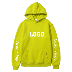 Sweat à capuche personnalisé pour homme avec logo, poche kangourou, broderie, imprimé à carreaux, tissu polaire respirant, multicolore, décontracté, hiver - Product Image 5